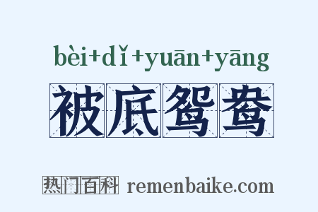 被底鸳鸯是什么意思的图片